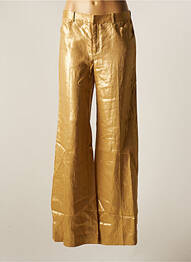 Pantalon large fermeture zippée sous rabat avec crochet taille normale jaune RALPH LAUREN femme