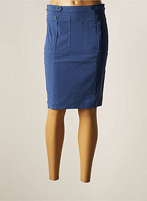Jupe mi-longue stretch bleu BURBERRY femme