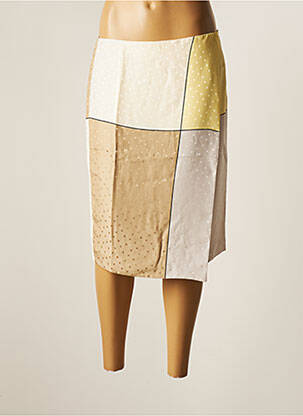 Jupe mi-longue taille à pinces beige PAUL SMITH femme