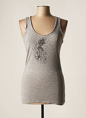 Top tissage jersey sans manche gris RICHMOND femme