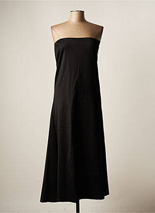 Robe longue coupe évasée sans manche noir RALPH LAUREN femme