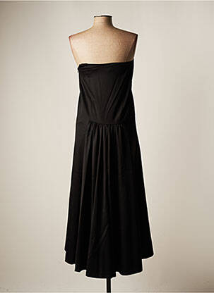 Robe longue coupe évasée sans manche noir RALPH LAUREN femme