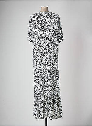 Robe longue imprimé fantaisie manches courtes noir YEST femme