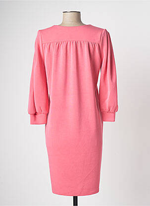 Robe mi-longue manches longues manches longues rose ESQUALO femme