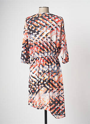 Robe mi-longue manches 3/4 manches 3/4 orange CHATTAWAK femme
