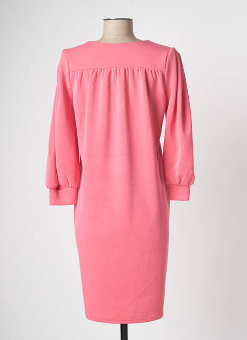 Robe mi-longue manches longues manches longues rose ESQUALO femme