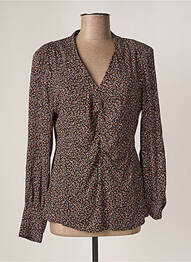 Blouse imprimé fleurs manches longues noir CREAM femme