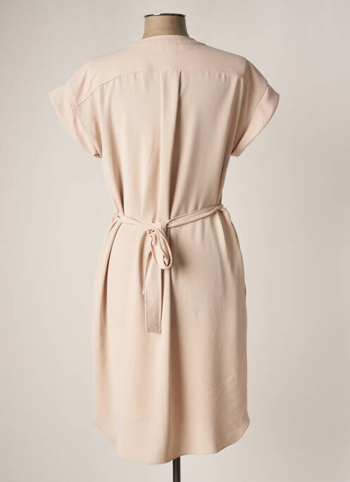 Robe mi-longue beige TINTA STYLE pour femme