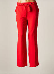 Pantalon droit stretch taille haute rouge TINTA STYLE femme