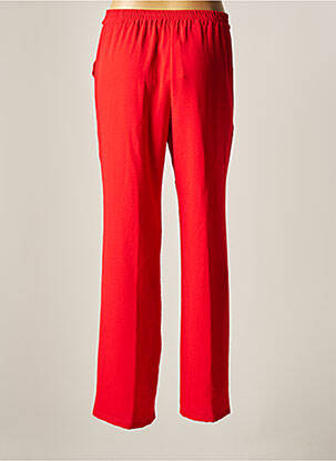 Pantalon droit stretch taille haute rouge TINTA STYLE femme