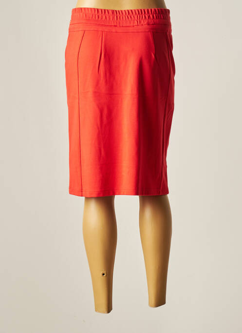 Jupe mi-longue orange EUGEN KLEIN pour femme