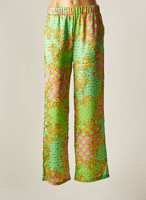 Pantalon large vert ZOE ZONE OF EMBROIDERED pour femme