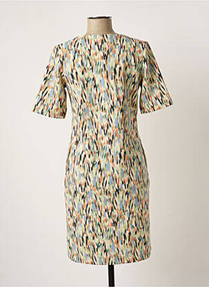 Robe mi-longue imprimé fantaisie manches courtes vert GARCIA femme