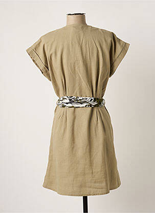 Robe courte coupe évasée manches courtes vert LE TEMPS DES CERISES femme