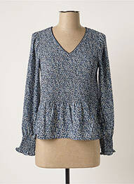 Blouse manches longues manches longues bleu LE TEMPS DES CERISES femme
