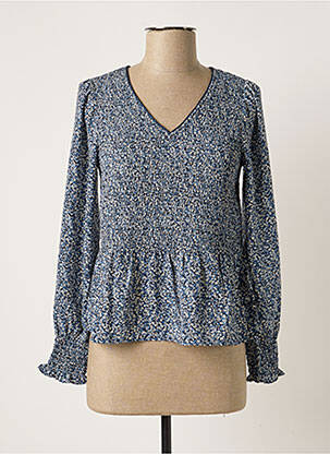 Blouse manches longues manches longues bleu LE TEMPS DES CERISES femme