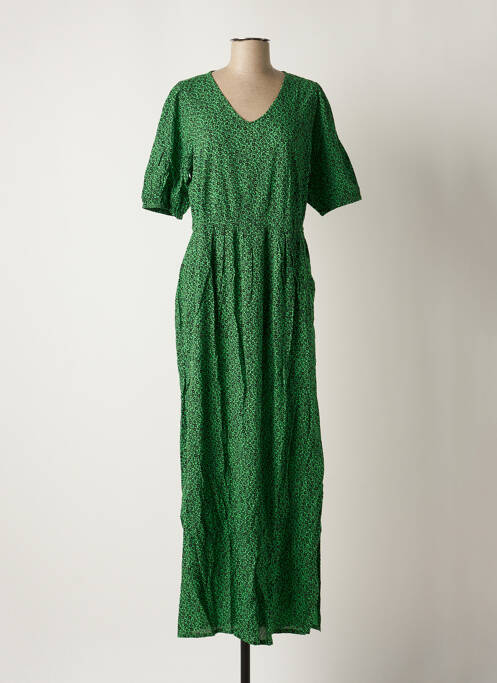 Robe longue vert KAFFE pour femme