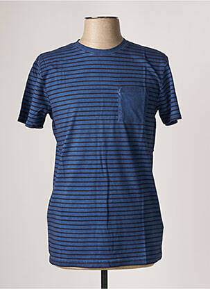 T-shirt coupe cintrée manches courtes bleu LE TEMPS DES CERISES homme