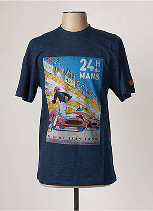 T-shirt bleu 24H LE MANS pour homme