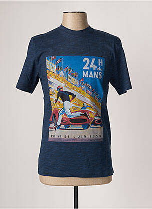 T-shirt bleu 24H LE MANS pour homme