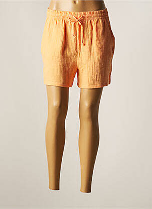 Short taille élastique taille haute orange ONLY femme