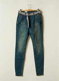 Jeans coupe slim broderie rivets taille normale bleu CREAM femme