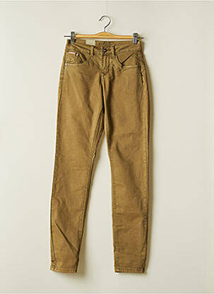 Pantalon slim broderie rivets taille normale beige CREAM femme