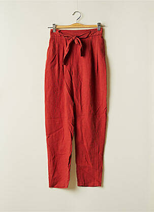Pantalon droit taille élastique taille normale orange C'EST BEAU LA VIE femme