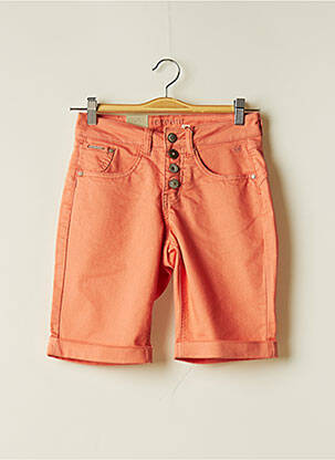 Bermuda coupe droite taille normale orange CREAM femme