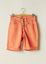 Bermuda coupe droite taille normale orange CREAM femme