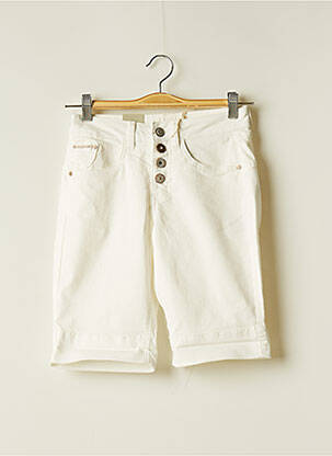 Bermuda coupe droite taille normale blanc CREAM femme