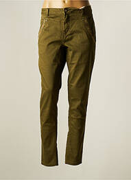 Pantalon slim stretch taille normale vert CREAM femme