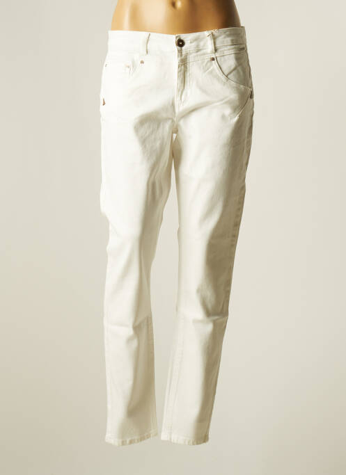 Jeans coupe slim blanc CREAM pour femme