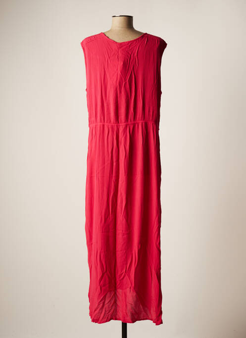 Robe longue rose ICHI pour femme