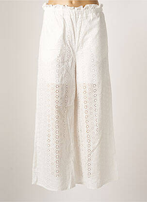 Pantalon droit blanc LILIE ROSE pour femme