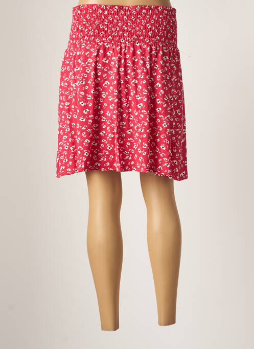 Jupe mi-longue rouge ICHI pour femme