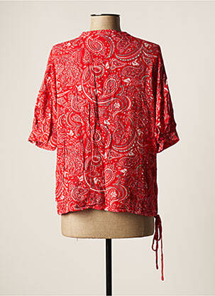 Blouse coupe fluide manches courtes rouge VILA femme