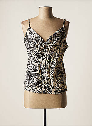 Top imprimé fantaisie fines bretelles beige VILA femme