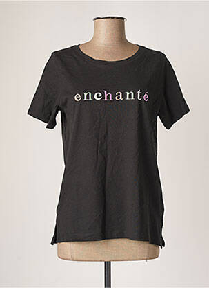 T-shirt noir ICHI pour femme