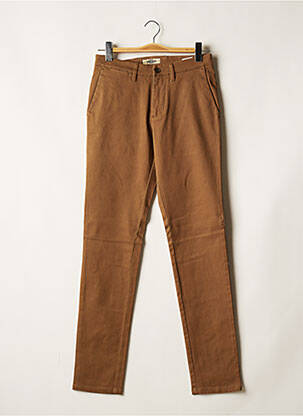 Pantalon droit taille normale taille normale marron LCDN homme