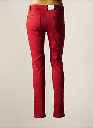 Pantalon slim broderie rivets taille normale rouge C'EST BEAU LA VIE femme