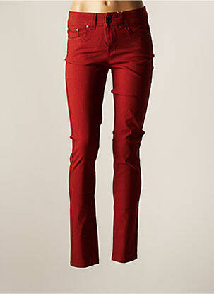 Pantalon slim stretch taille normale marron C'EST BEAU LA VIE femme
