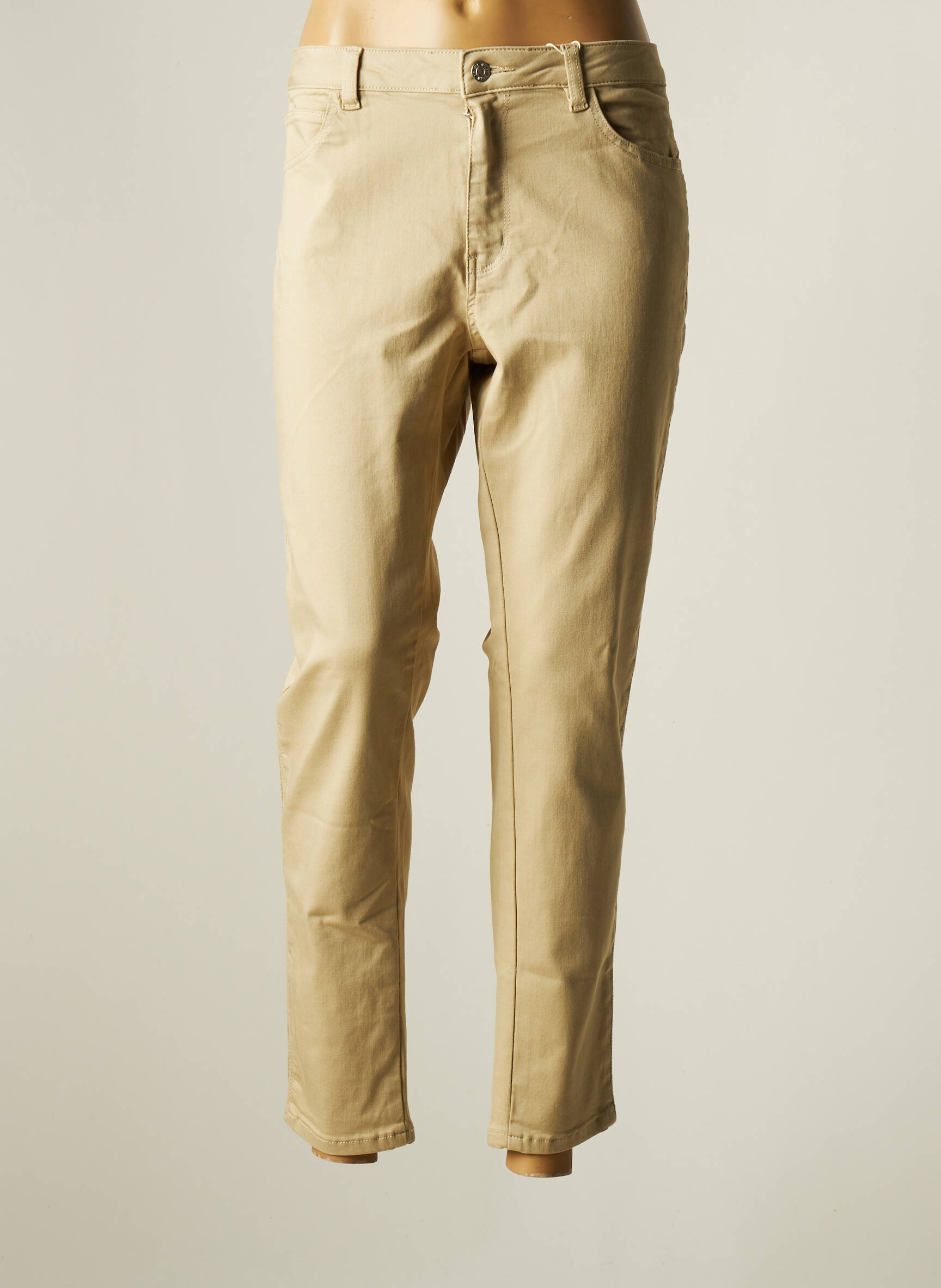 C Est Beau La Vie Pantalons Slim Femme De Couleur Beige 2171620