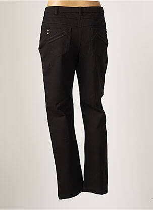 Pantalon droit stretch taille normale noir CHRISTINE LAURE femme