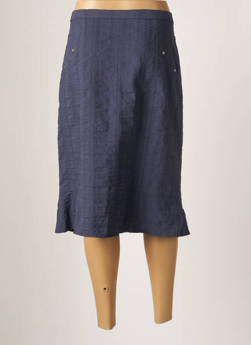 Jupe mi-longue bleu GUY DUBOUIS pour femme