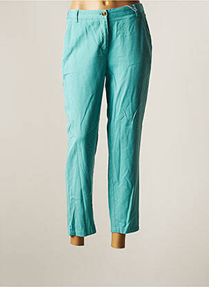 Pantalon 7/8 taille élastique taille normale bleu C'EST BEAU LA VIE femme