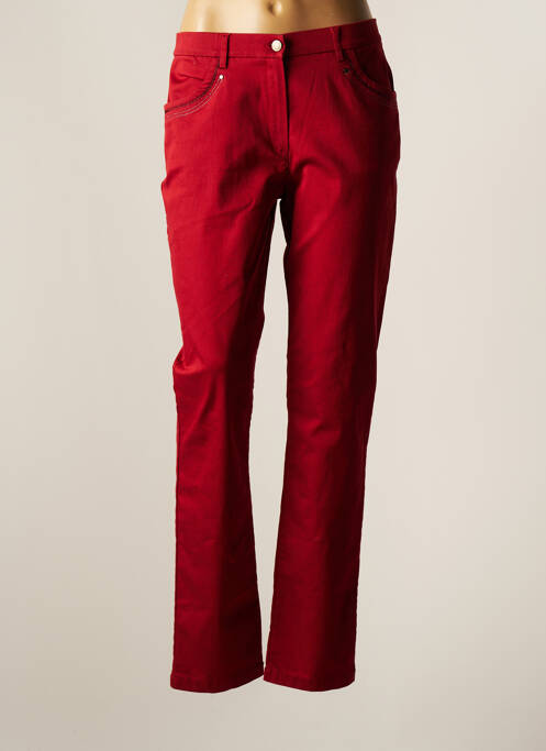 Pantalon droit rouge CHRISTINE LAURE pour femme