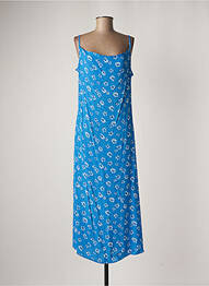 Robe longue manches bretelles ajustables sans manche bleu B.YOUNG femme