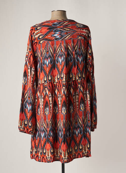 Robe mi-longue orange CISO pour femme