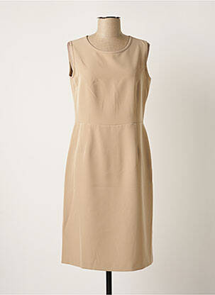 Robe mi-longue sans manche sans manche beige MODISSIMO femme